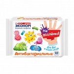 Эконом Smart влажные салфетки Детские антибактериальные 60 шт.