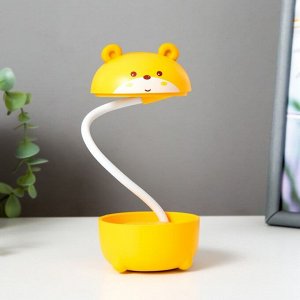 Настольная лампа "Мишка" LED 3Вт USB желтый 7,5Х7,5Х21 см