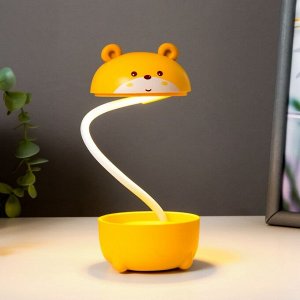 Настольная лампа "Мишка" LED 3Вт USB желтый 7,5Х7,5Х21 см
