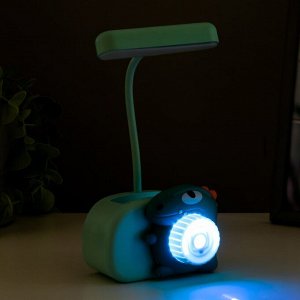 Настольная лампа "Динозаврик" LED 3Вт USB синий 9,5х7,4х22 см