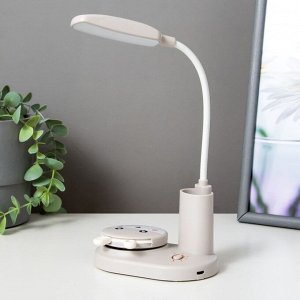 Настольная лампа "Зайка" LED 3Вт USB АКБ серый 12х8х31,5 см
