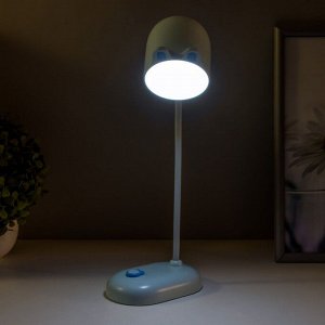 Лампа настольная «Мими» LED 3 Вт диммер USB голубой 8x12.5x32 см RISALUX