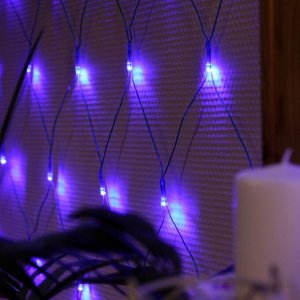 Гирлянда «Сеть» 1.6 x 1.6 м, IP20, прозрачная нить, 144 LED, свечение «Флаг России», 220 В