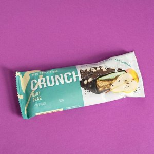 Протеиновый батончик Crunch Bar "Сладкая груша с мятной карамелью" спортивное питание, 60 г