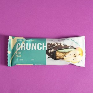 Протеиновый батончик Crunch Bar "Сладкая груша с мятной карамелью" спортивное питание, 60 г