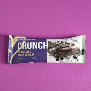 Протеиновый батончик Crunch Bar "Шоколад и черная смородина" спортивное питание, 60 г