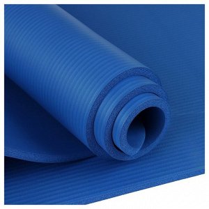 Коврик для йоги 183 x 61 x 1 см, цвет синий