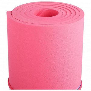 Коврик для йоги 183 x 61 x 0,8 см, цвет розовый