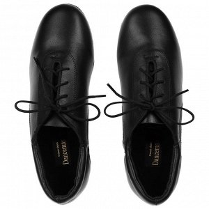 Туфли танцевальные для мужского стандарта, модель 25010, натуральная кожа, цвет чёрный, размер 32