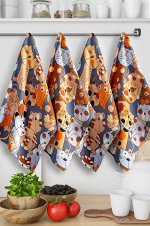 Happy Fox Home, Комплект вафельных полотенец с петелькой 4 шт Happy Fox Home