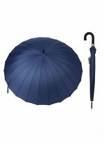 Зонт-трость синий, 16 спиц, диаметр -130 см