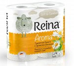 Туалетная бумага Reina Aroma Ромашка 2 слоя 4 рулона