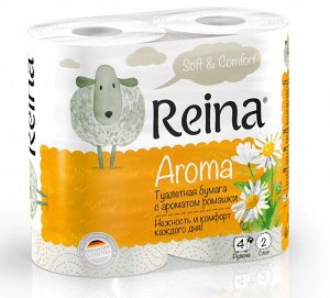 Туалетная бумага Reina Aroma Ромашка 2 слоя 4 рулона