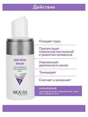 Крем-сыворотка для проблемной кожи Anti-Acne Serum, 150 мл