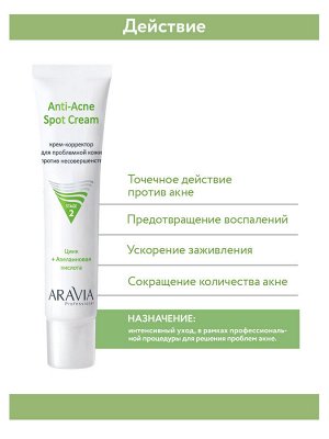 Крем-корректор для проблемной кожи против несовершенств Anti-Acne Spot Cream, 40 мл