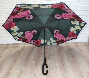 Зонт-трость обратного сложения /зонт наоборот