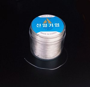 Нить - резинка для браслетов, 1мм, Корея, прозрачная, 1 метр