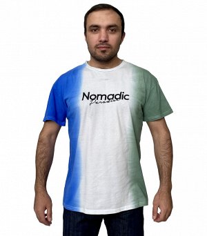 Яркая мужская футболка Nomadic – эффектная графика деграде с контрастными переходами №266