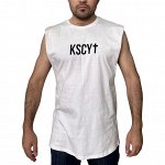 Майка без рукавов KSCY – трендовый оверсайз с наглым принтом на всю спину №416