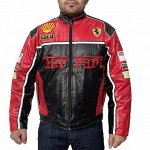 Фирменная мужская куртка Ferrari – городская мотоэкипировка и брутальный bike-стиль на повседневку №504