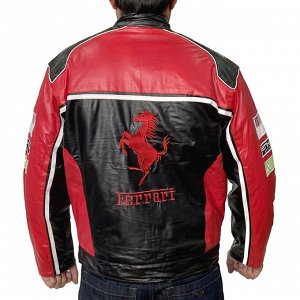 Фирменная мужская куртка Ferrari – городская мотоэкипировка и брутальный bike-стиль на повседневку №504