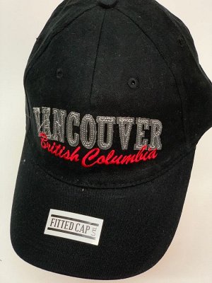 Бейсболка Бейсболка Vancouver черного цвета с вышивкой  №5671