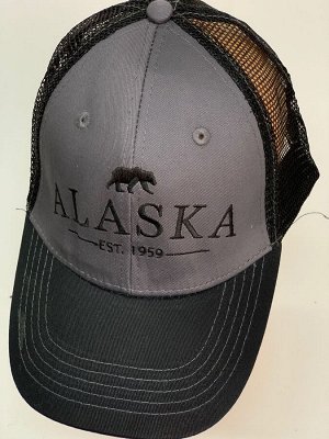 Бейсболка Бейсболка Alaska черного цвета с серой тульей  №30097