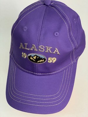 Бейсболка Бейсболка Alaska сиреневого цвета с вышивкой  №30007
