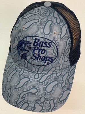Бейсболка Бейсболка Bass Pro Shops с черной сеткой  №30086