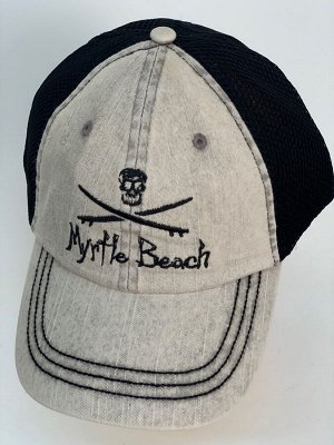 Бейсболка Бейсболка Myrtle Beach с черепом и скрещенными саблями  №5886