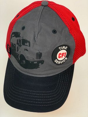 Бейсболка Бейсболка CFI с красным тылом и принтом грузовика  №5370