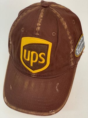 Бейсболка Винтажная бейсболка UPS коричневого цвета  №5365
