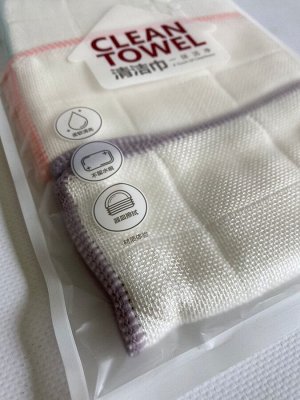 Набор тряпочек в упаковке 3 шт. микрофибра Clean Towel