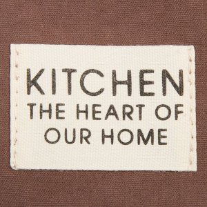 Набор кухонный Этель Kitchen, цвет. коричневый, варежка-прихватка 18х29 см, прихватка 19х19 см