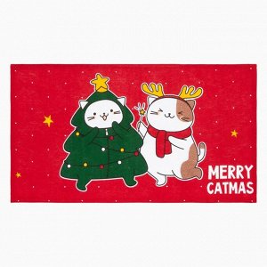 Кухонный наборполотенец Доляна Merry catmas 35х60 см-2шт., 100% хлопок, 160 г/м2 707