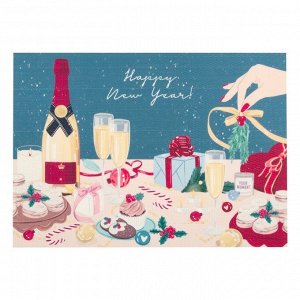 Салфетка на стол "Happy new year", ПВХ, 40*29 см