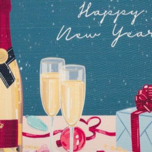Салфетка на стол "Happy new year", ПВХ, 40*29 см, 580г/м?