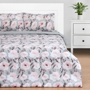 Постельное бельё Этель 1.5сп Peonies 143х215 см, 150х214 см, 50х70 см-2 шт, поплин,125 г/м2