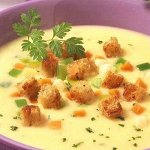 Крем-суп из НУТА с сыром, гренками и мясом (1 порция)