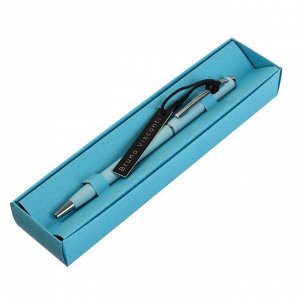 Ручка шариковая поворотная, 0.7 мм, Bruno Visconti Palermo, стержень синий, нежно-голубой металлический корпус, в футляре