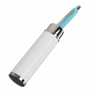 Ручка шариковая автоматическая San Remo 1.0 мм, металлический голубой корпус, синий стержень, в тубусе