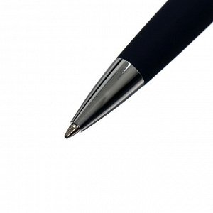 Ручка шариковая поворотная, 1.0 мм, Bruno Visconti MILANO, стержень синий, синий металлический корпус, в металлическом футляре