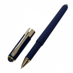 Ручка шариковая, 0.5 мм, Bruno Visconti MONACO, стержень синий, корпус тёмно-синий, в металлическом футляре