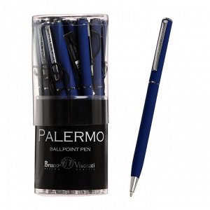 Ручка шариковая автомат BrunoVisconti Palermo 0.7мм стер/син метал/корп синий 20-0250/07
