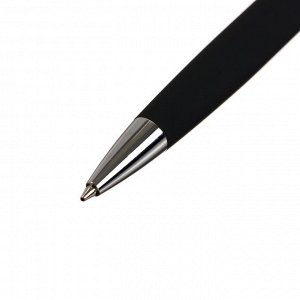 Ручка шариковая поворотная, 1.0 мм, Bruno Visconti MILANO, стержень синий, серый металлический корпус, в металлическом тубусе
