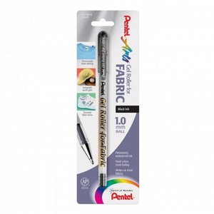 Ручка гелевая по ткани Pentel Gel Roller for Fabric, узел 1.0 мм, чернила черные