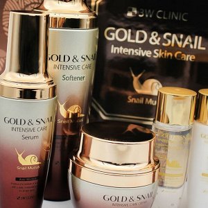 Подарочный набор для ухода за кожей с экстрактом золота и муцина улитки	3W Clinic Gold & Snail Intensive Care Set