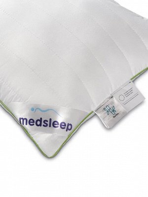 MedSleep Детская подушка упругая со съемным стеганым чехлом, бамбуковое волокно (40х60)