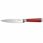 Нож 5&quot; (12,7 см) универсальный из нержавеющей стали AK-2080/D &quot;Burgundy&quot; с красной ручкой