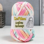 Пряжа трикотажная 95% хлопок, 5% эластан &quot;Lentino Melange&quot; 100р 30 м цвет 14